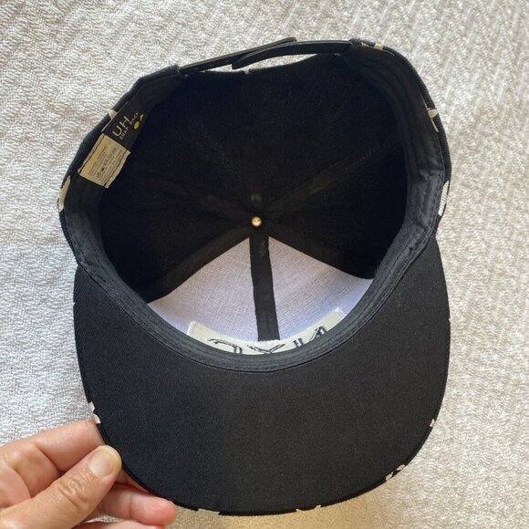NYC Adjustable SnapBack Hat UH With Sticker Stars Black White New York City - Picture 5 of 12